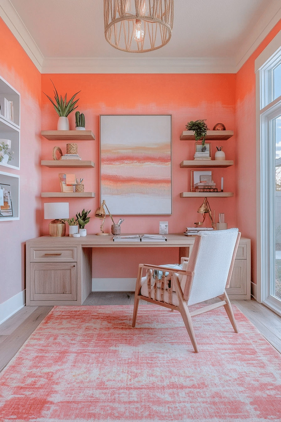 23. Sunset-Inspired Retreat (Teacher Office Ideas) - Teacher Office Ideas