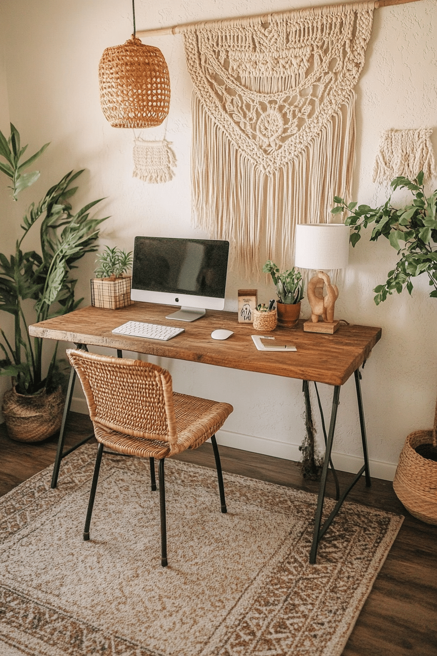 25. Bohemian Inspired Workspace (Teacher Office Ideas) - Teacher Office Ideas