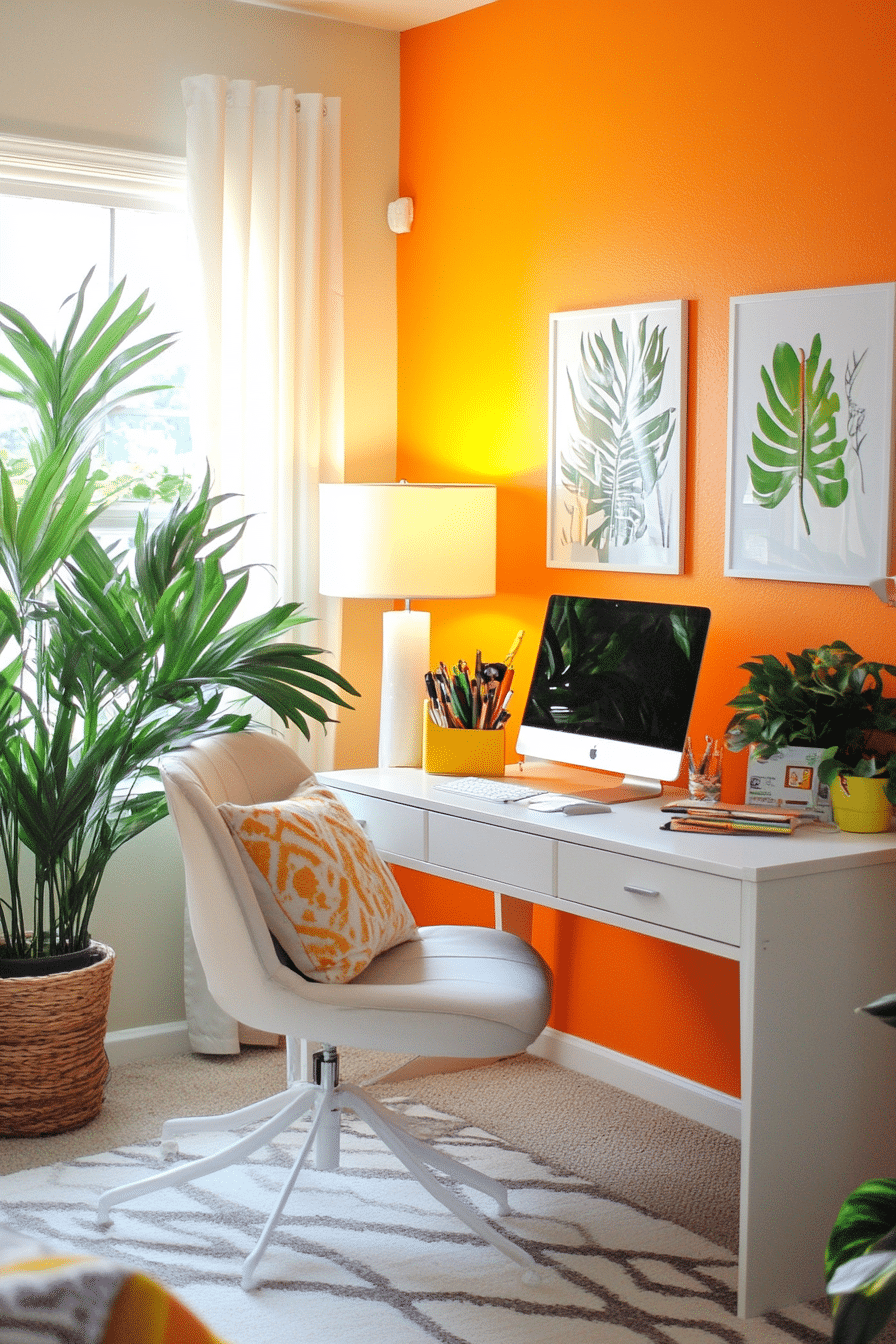 27. Energizing Citrus-Inspired Office (Teacher Office Ideas) - Teacher Office Ideas
