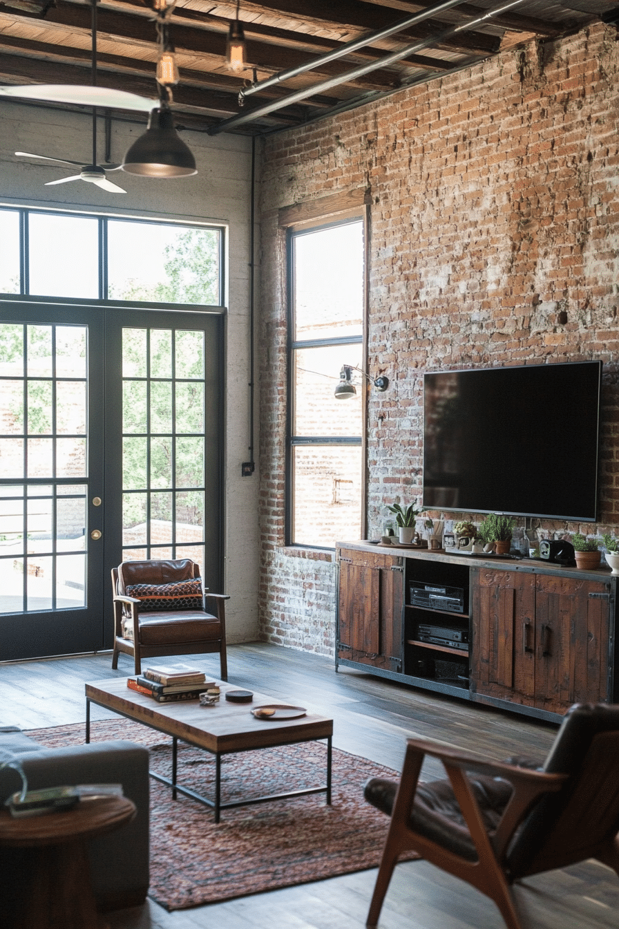 5. Industrial Metal Frame TV (Tv Ideas For Kitchen) - Tv Ideas For Kitchen