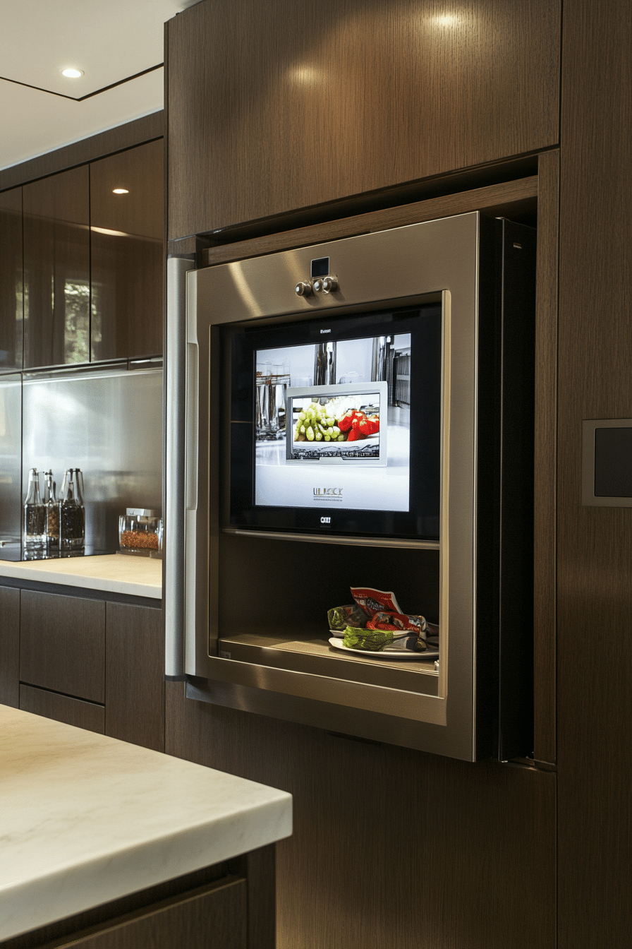 20. Integrated Appliance TV (Tv Ideas For Kitchen) - Tv Ideas For Kitchen