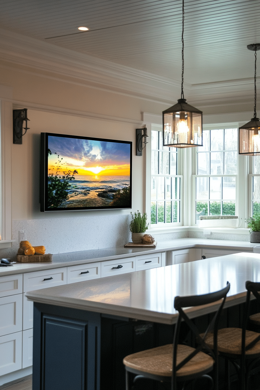 12. Artistic Frame TV (Tv Ideas For Kitchen) - Tv Ideas For Kitchen