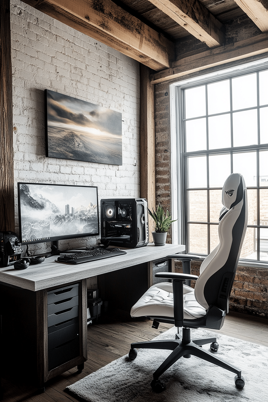 10. Urban Loft Gaming (Gaming Bedroom Ideas) - Gaming Bedroom Ideas