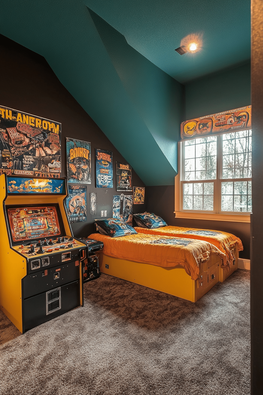 25. Vintage Arcade Room (Gaming Bedroom Ideas) - Gaming Bedroom Ideas