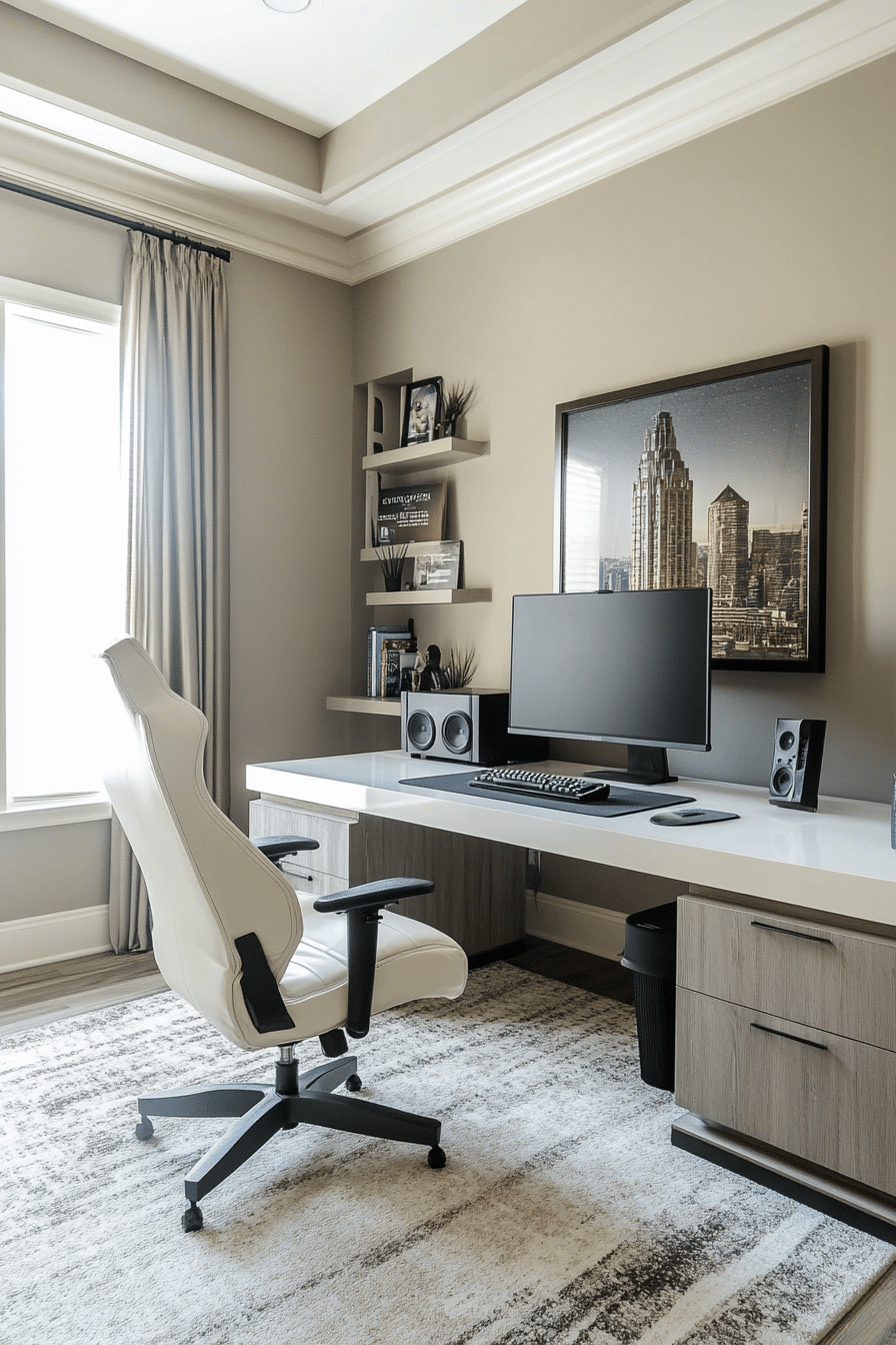 26. Subtle Elegance (Gaming Bedroom Ideas) - Gaming Bedroom Ideas