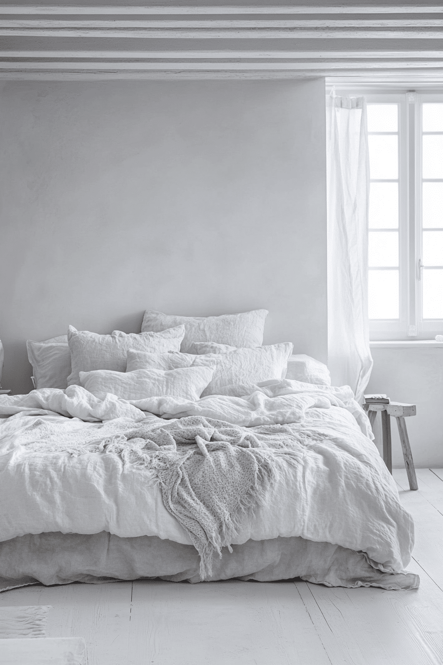 2. Cloud Gray Serenity (Grayscale Bedroom Ideas) - Grayscale Bedroom Ideas