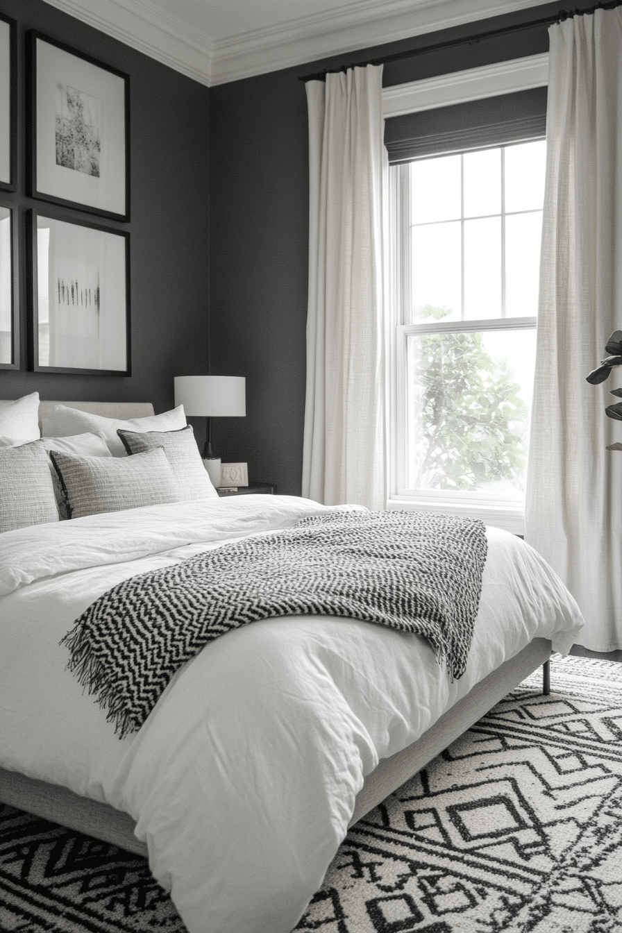 6. Smoky Minimalism (Grayscale Bedroom Ideas) - Grayscale Bedroom Ideas