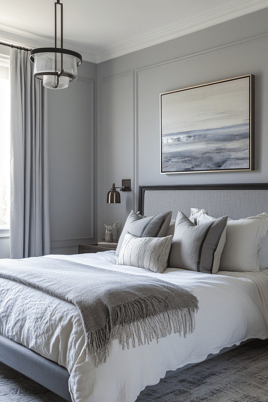 19. Frosted Steel Bedroom (Grayscale Bedroom Ideas) - Grayscale Bedroom Ideas