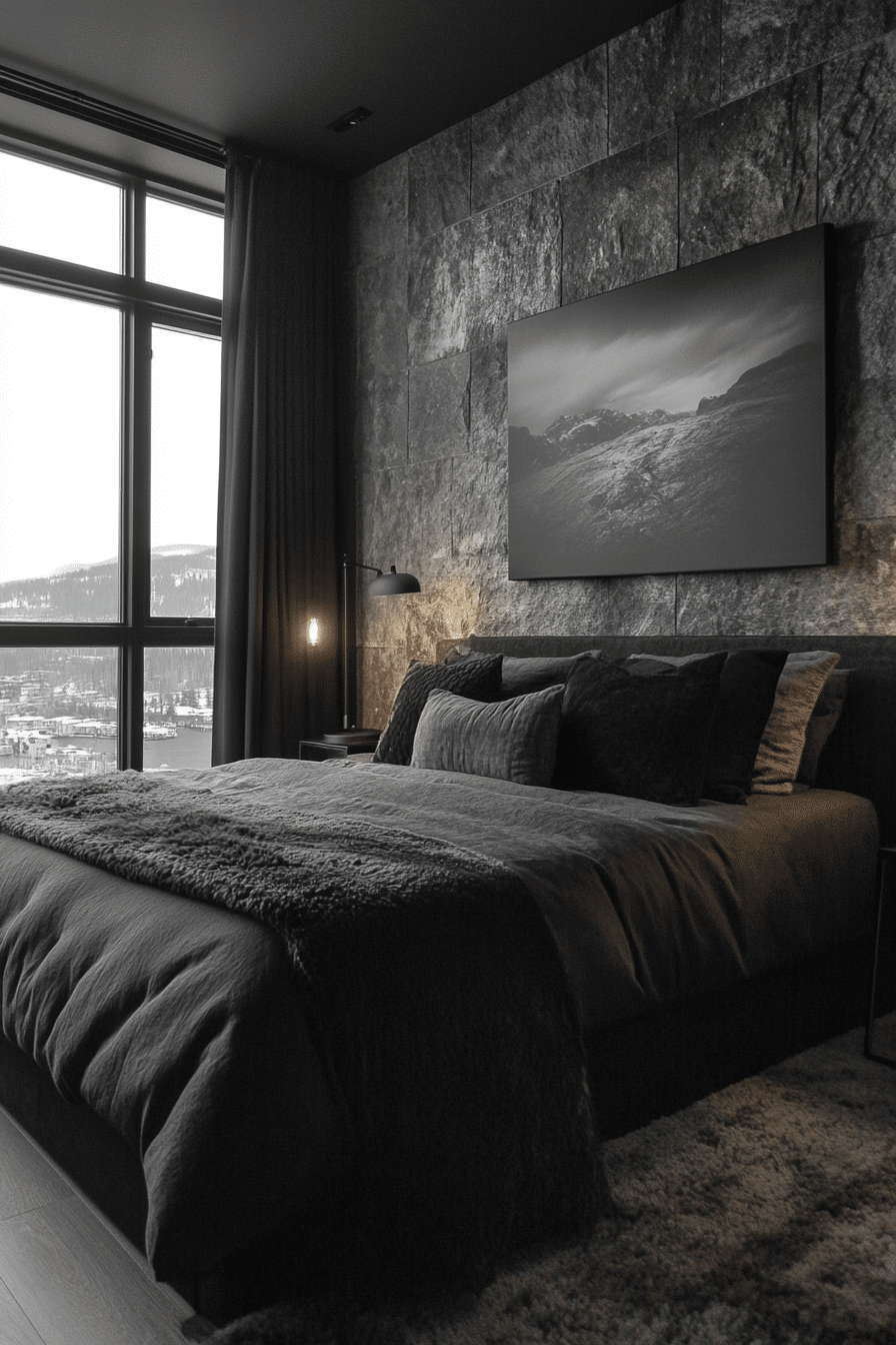 22. Granite Texture Fusion (Grayscale Bedroom Ideas) - Grayscale Bedroom Ideas