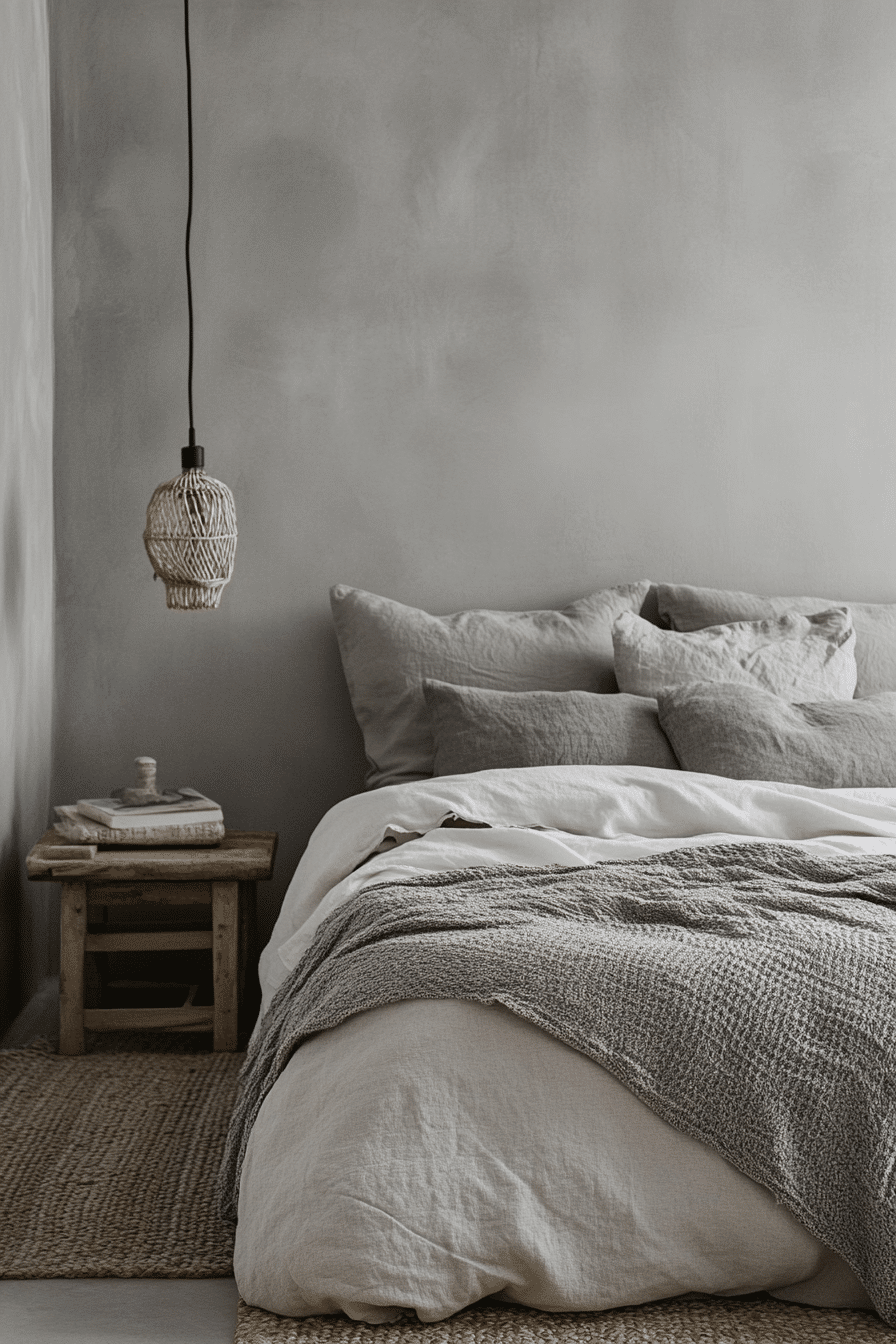 23. Dusty Gray Comfort (Grayscale Bedroom Ideas) - Grayscale Bedroom Ideas