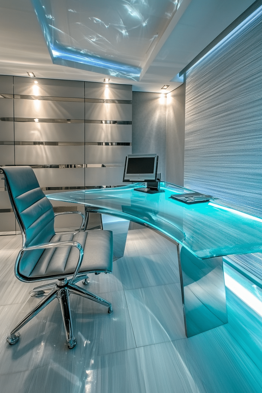 9. Futuristic Minimalist (Bedroom Ideas With A Desk) - Bedroom Ideas With A Desk