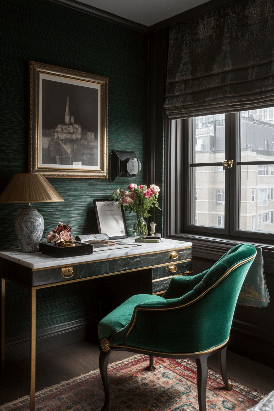 14. Contemporary Luxury (Bedroom Ideas With A Desk) - Bedroom Ideas With A Desk