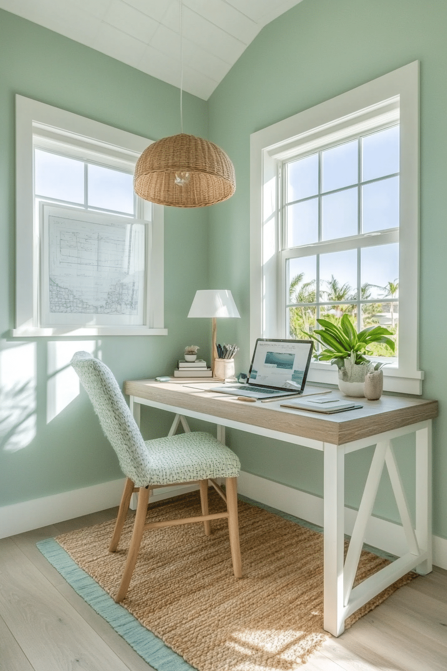 4. Coastal Compact (Tiny Office Space Ideas) - Tiny Office Space Ideas