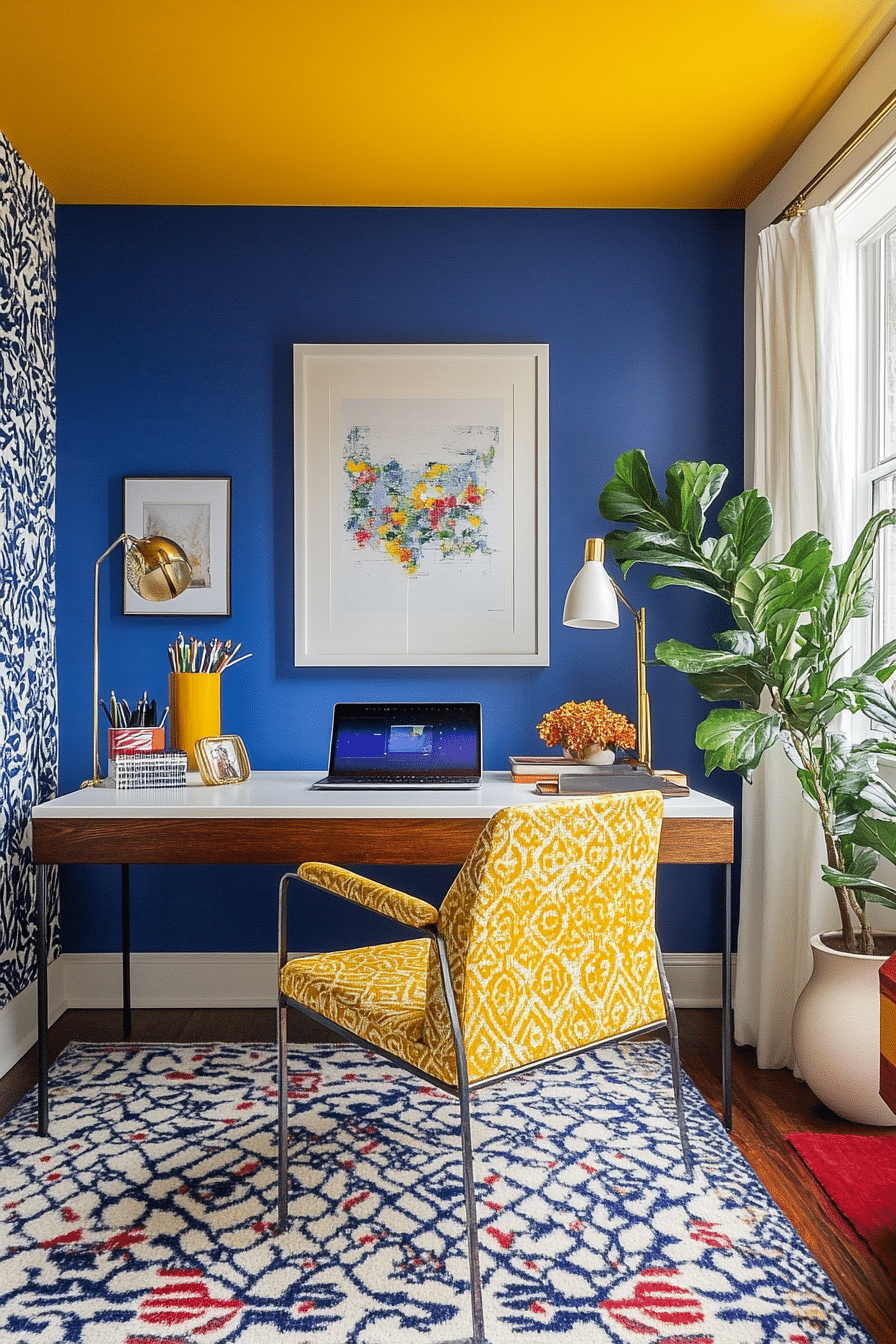 20. Geometric Smart Space (Tiny Office Space Ideas) - Tiny Office Space Ideas