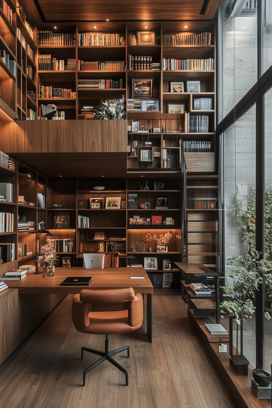 25. Compact Library Look (Tiny Office Space Ideas) - Tiny Office Space Ideas