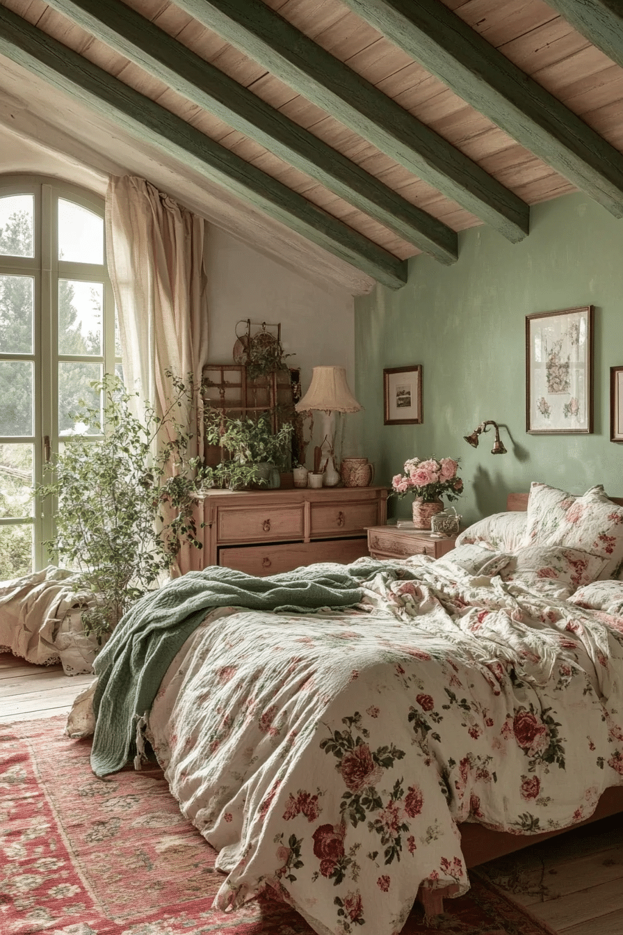 3. Cottagecore Haven (Rustic Bedroom Ideas) - Rustic Bedroom Ideas