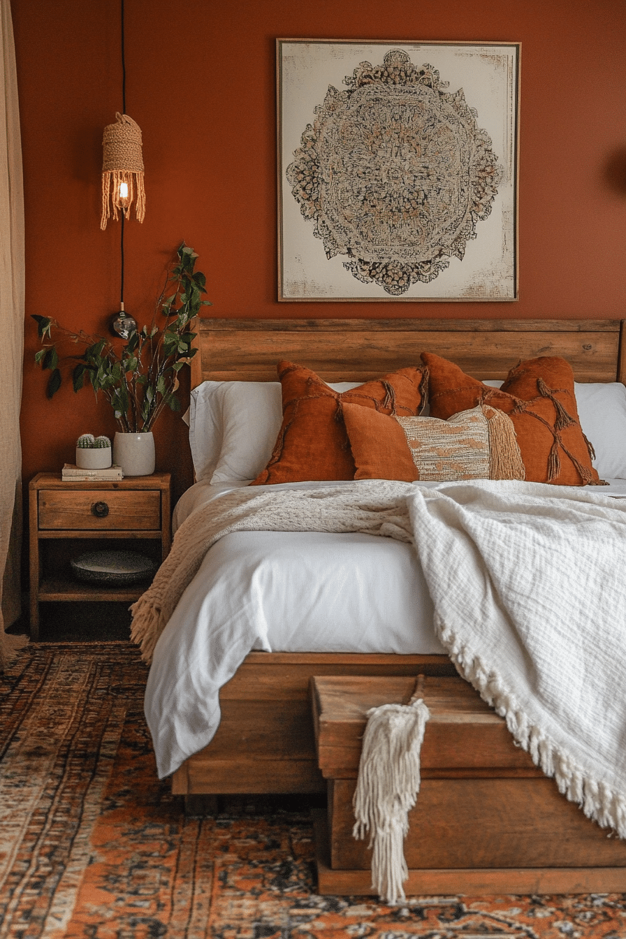 7. Rustic Bohemian Layers (Rustic Bedroom Ideas) - Rustic Bedroom Ideas