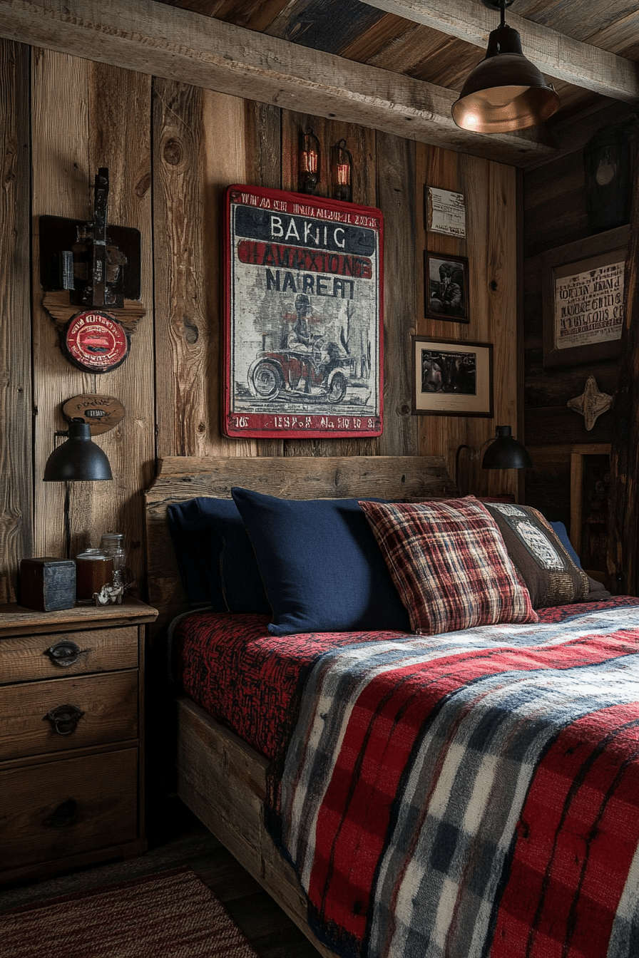 11. Rustic Vintage Americana (Rustic Bedroom Ideas) - Rustic Bedroom Ideas