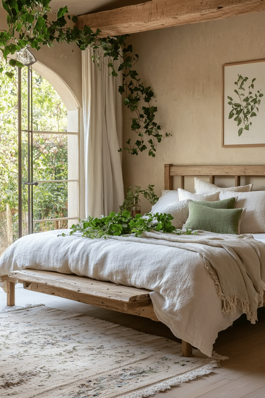 14. Rustic Botanical Bedroom (Rustic Bedroom Ideas) - Rustic Bedroom Ideas