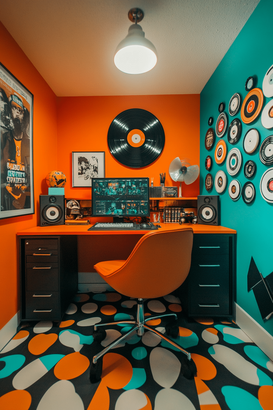 24. Retro Pop Culture Den (Garage Office Ideas) - Garage Office Ideas