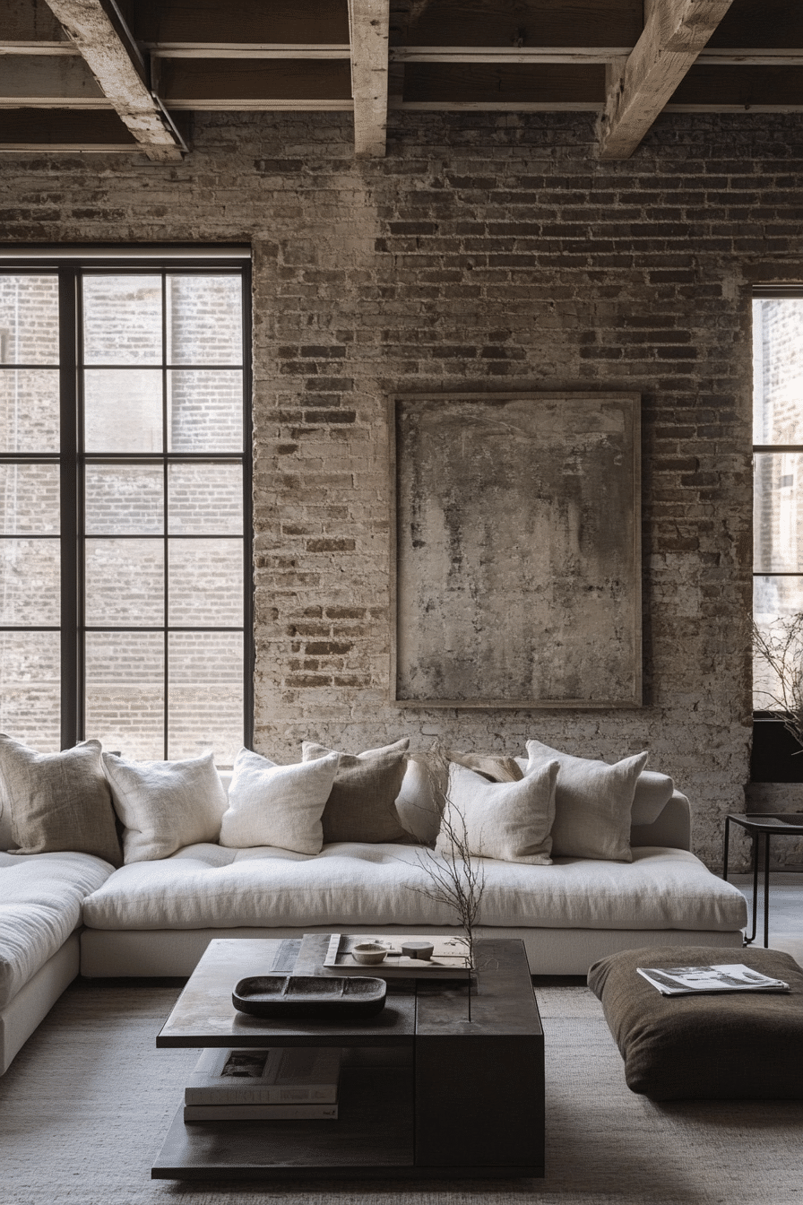 5. Urban Industrial Edge (Cream Couch Living Room Ideas) - Cream Couch Living Room Ideas