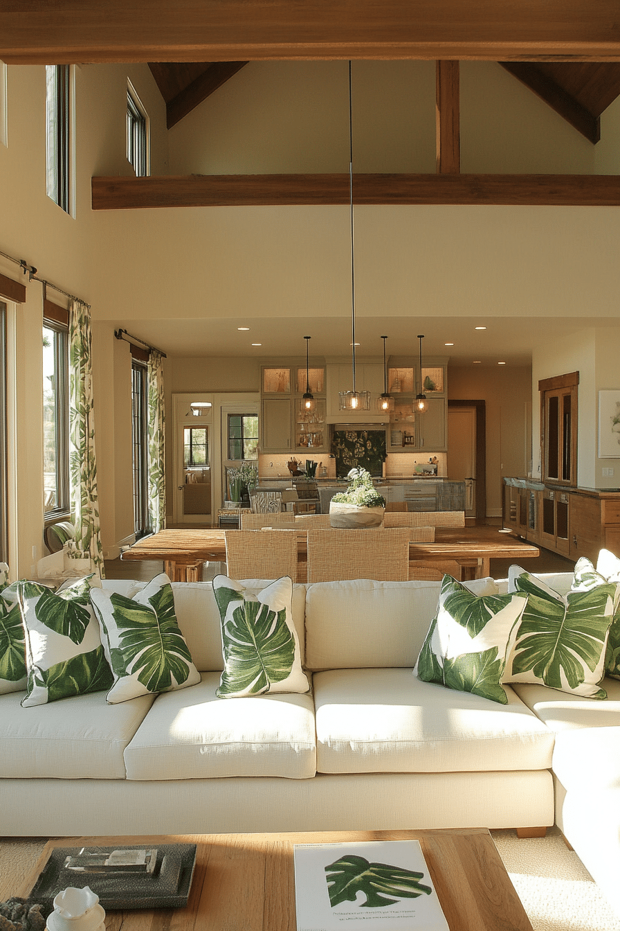 24. Nature Meets Modern (Cream Couch Living Room Ideas) - Cream Couch Living Room Ideas