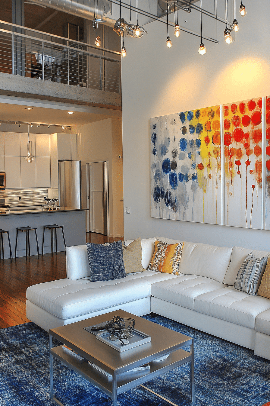 27. Art Lover's Loft (Cream Couch Living Room Ideas) - Cream Couch Living Room Ideas