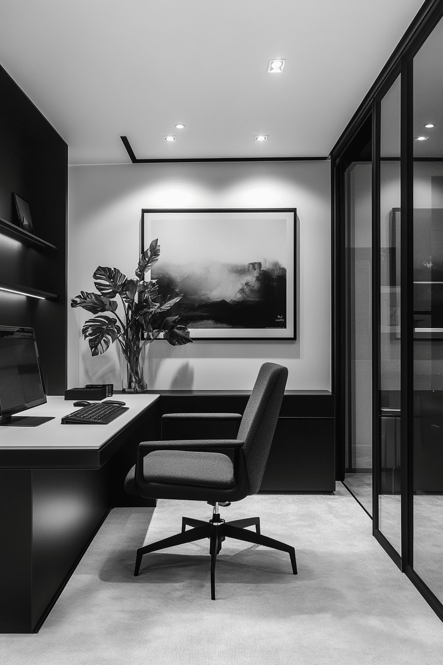 1. Minimalist Monochrome (Bloxburg Office Ideas) - Bloxburg Office Ideas