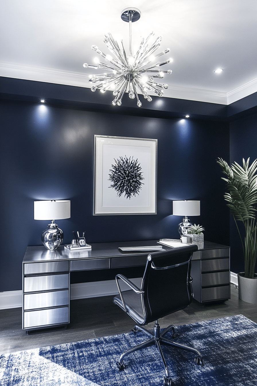 6. Midnight Modern (Bloxburg Office Ideas) - Bloxburg Office Ideas