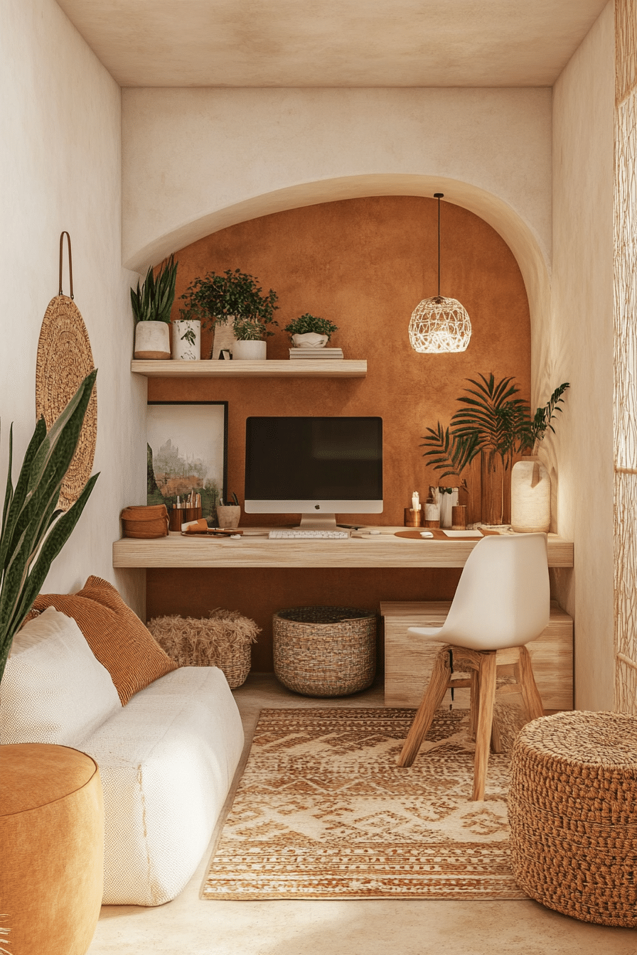 11. Boho Creative Den (Bloxburg Office Ideas) - Bloxburg Office Ideas