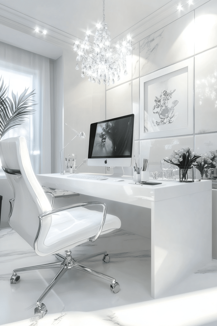 15. Cloud White Workspace (Bloxburg Office Ideas) - Bloxburg Office Ideas