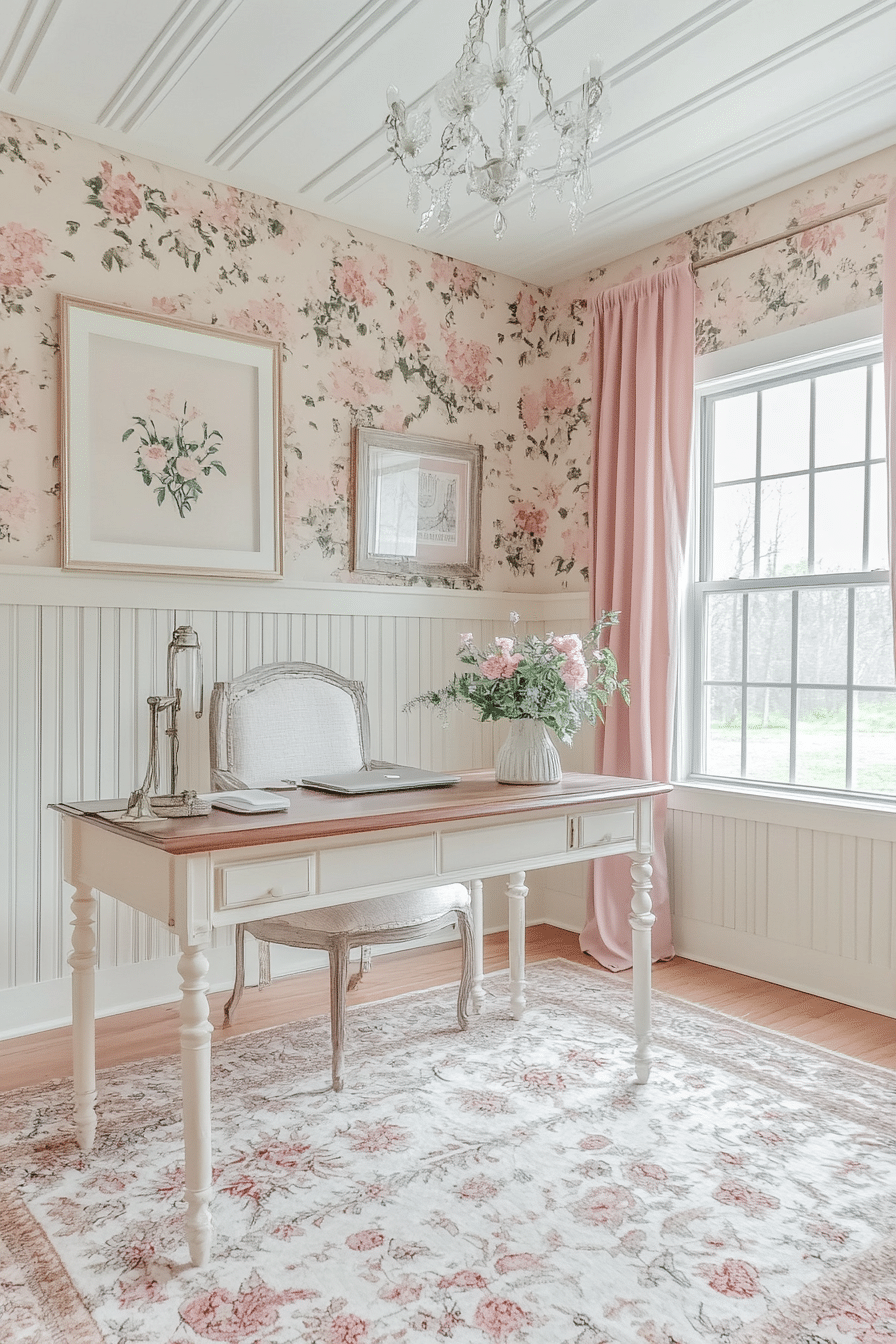 17. Cottagecore Office (Bloxburg Office Ideas) - Bloxburg Office Ideas