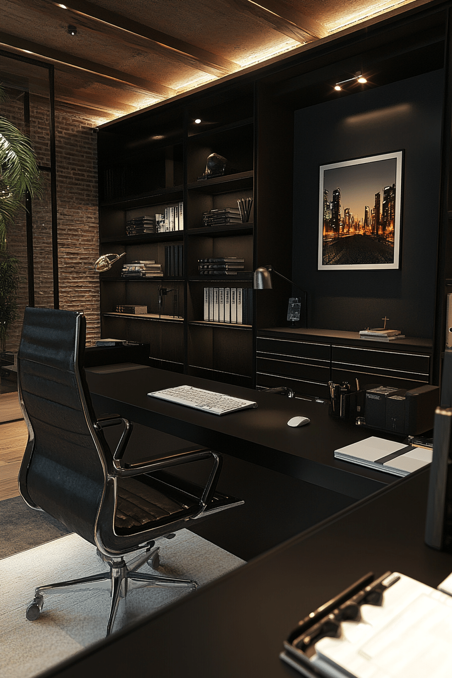 18. Jet Black Modern Edge (Bloxburg Office Ideas) - Bloxburg Office Ideas