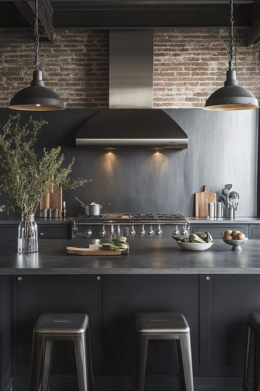 1. Modern Industrial Gray (Gray Kitchen Ideas) - Gray Kitchen Ideas