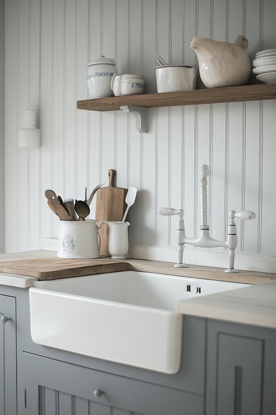 8. Coastal Gray and White (Gray Kitchen Ideas) - Gray Kitchen Ideas