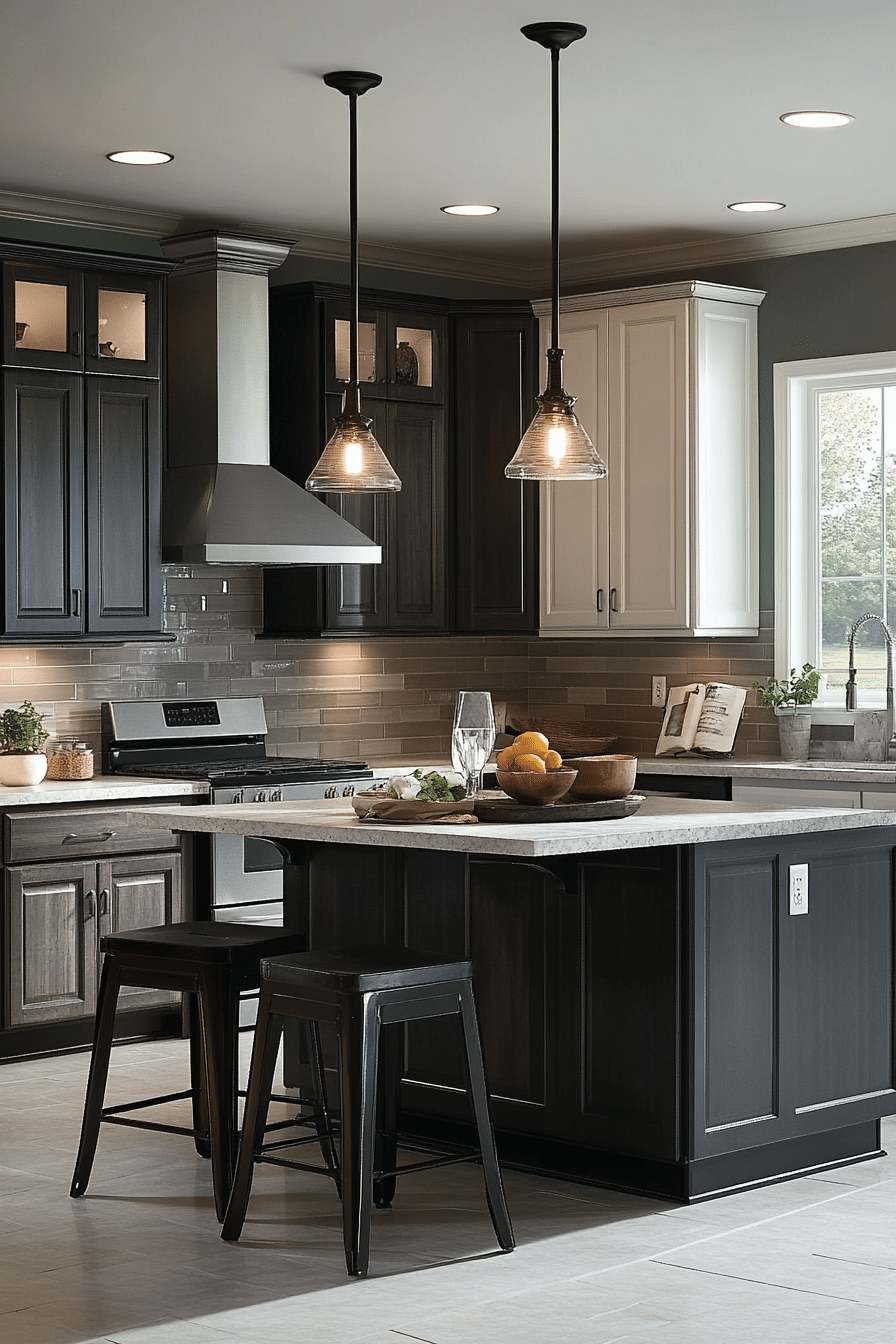 9. Two-Tone Gray Harmony (Gray Kitchen Ideas) - Gray Kitchen Ideas