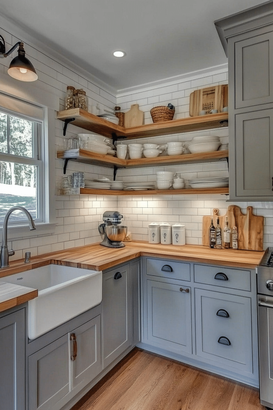 25. Cottage Style Soft Gray (Gray Kitchen Ideas) - Gray Kitchen Ideas