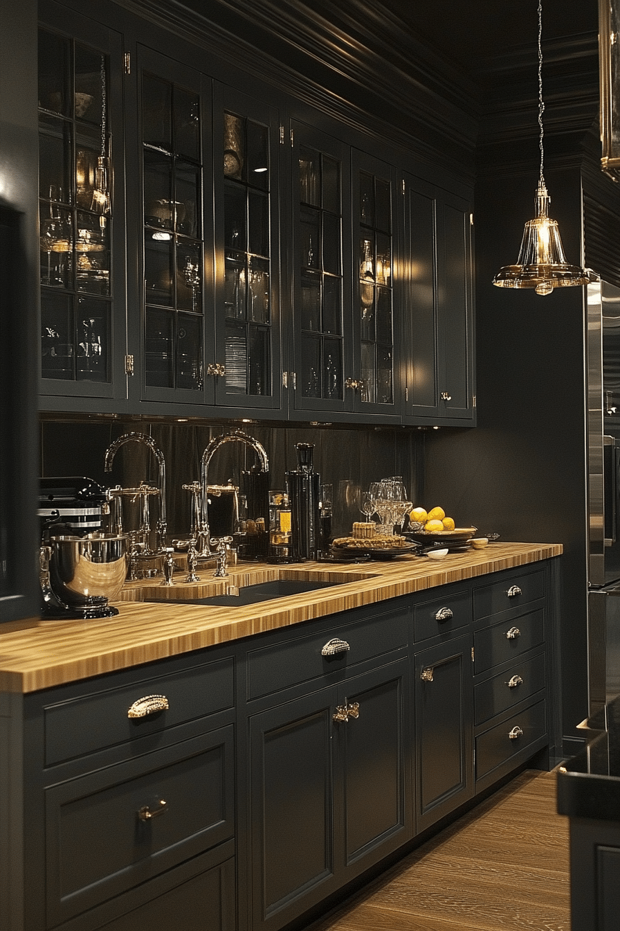 26. Luxe Gray Lacquer (Gray Kitchen Ideas) - Gray Kitchen Ideas