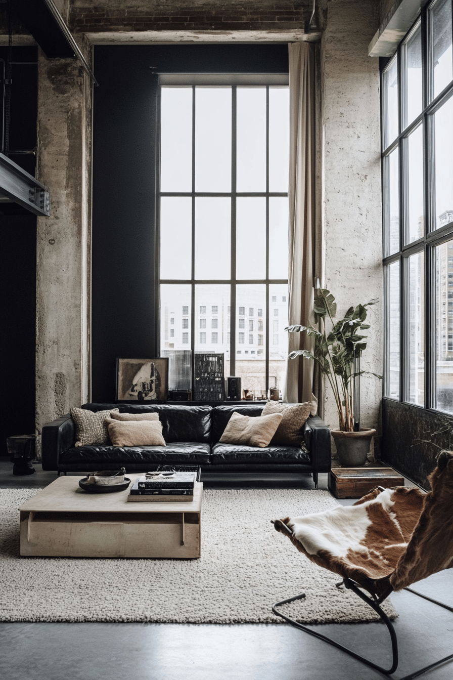 3. Urban Loft Aesthetic (Industrial Living Room Ideas) - Industrial Living Room Ideas