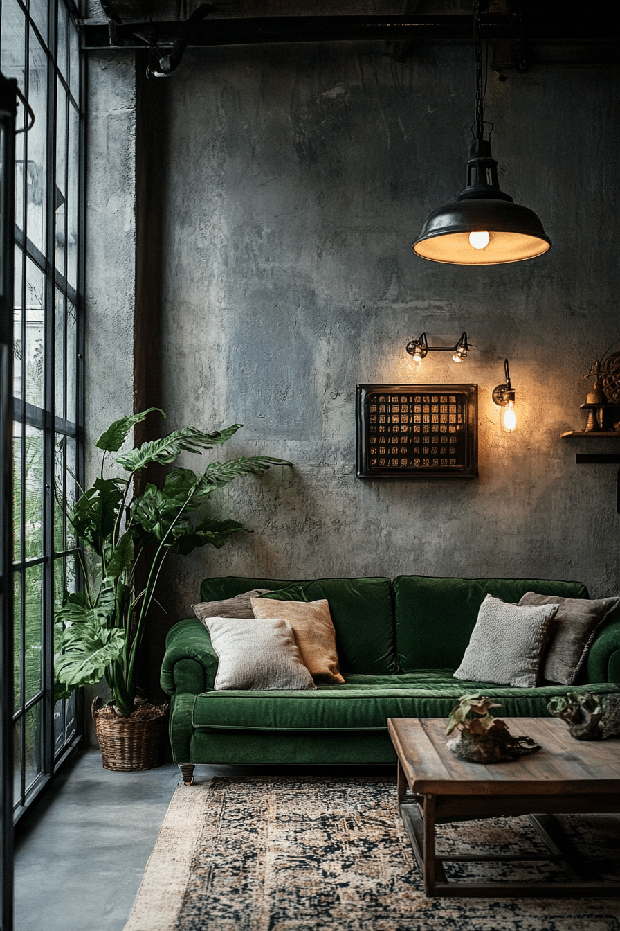 5. Concrete Jungle (Industrial Living Room Ideas) - Industrial Living Room Ideas