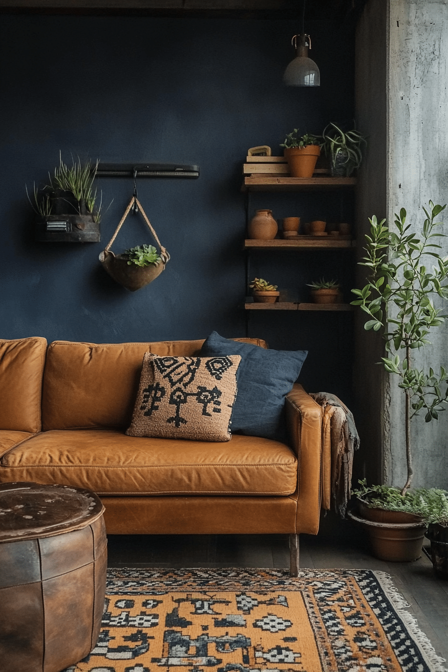 26. Midnight Workshop Vibe (Industrial Living Room Ideas) - Industrial Living Room Ideas