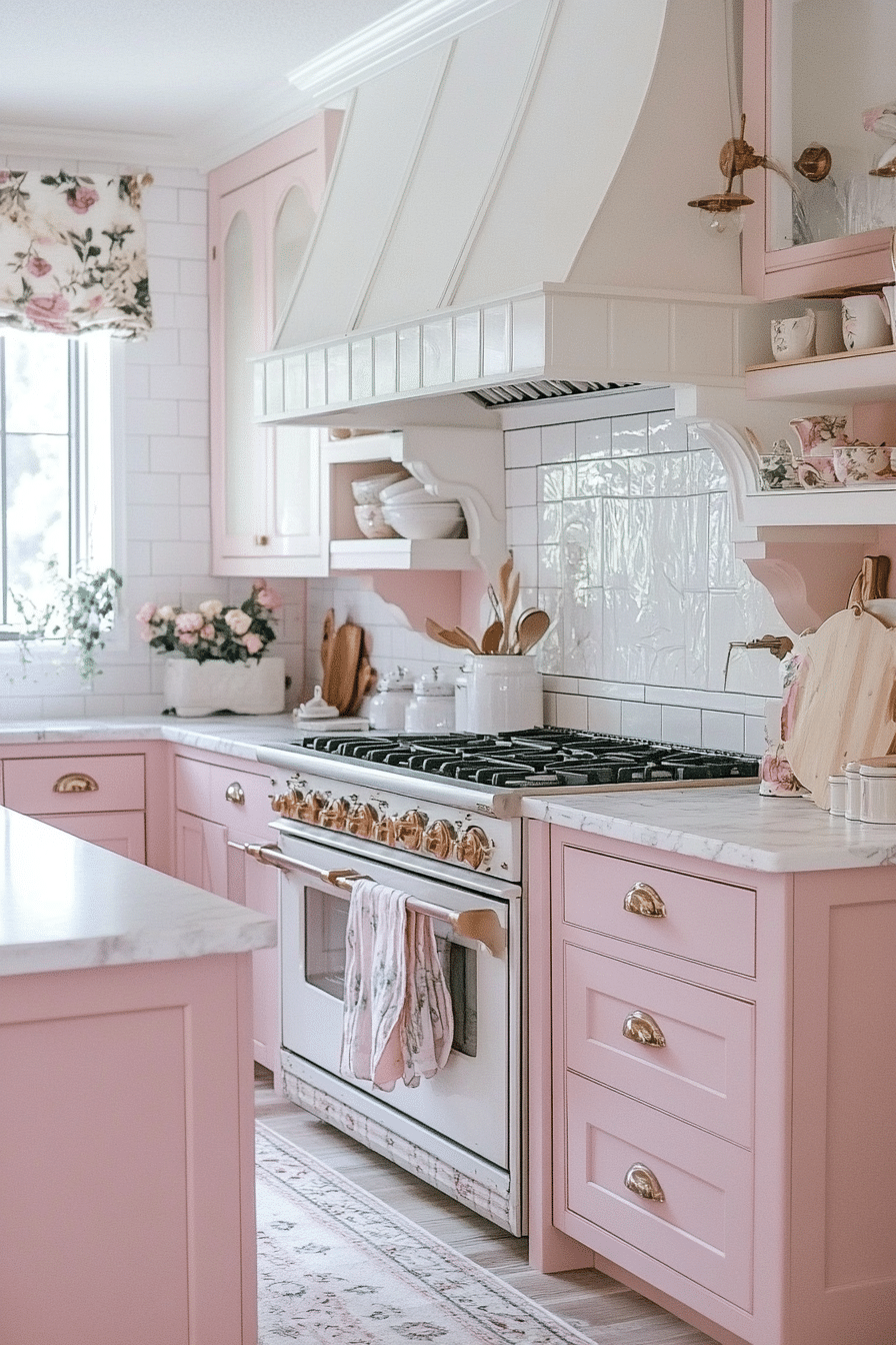 10. Cottagecore Whimsy Kitchen (White Countertop Kitchen Ideas) - White Countertop Kitchen Ideas