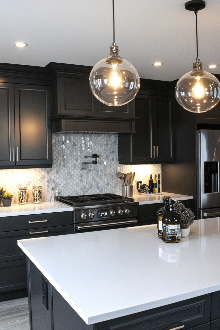 13. Urban Loft Kitchen (White Countertop Kitchen Ideas) - White Countertop Kitchen Ideas