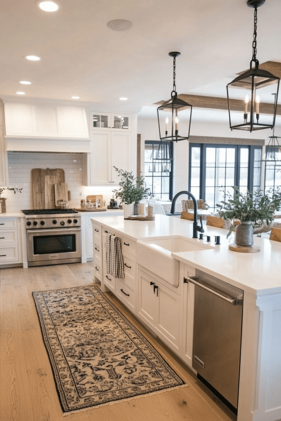 27. Sleek Monochrome Kitchen (White Countertop Kitchen Ideas) - White Countertop Kitchen Ideas