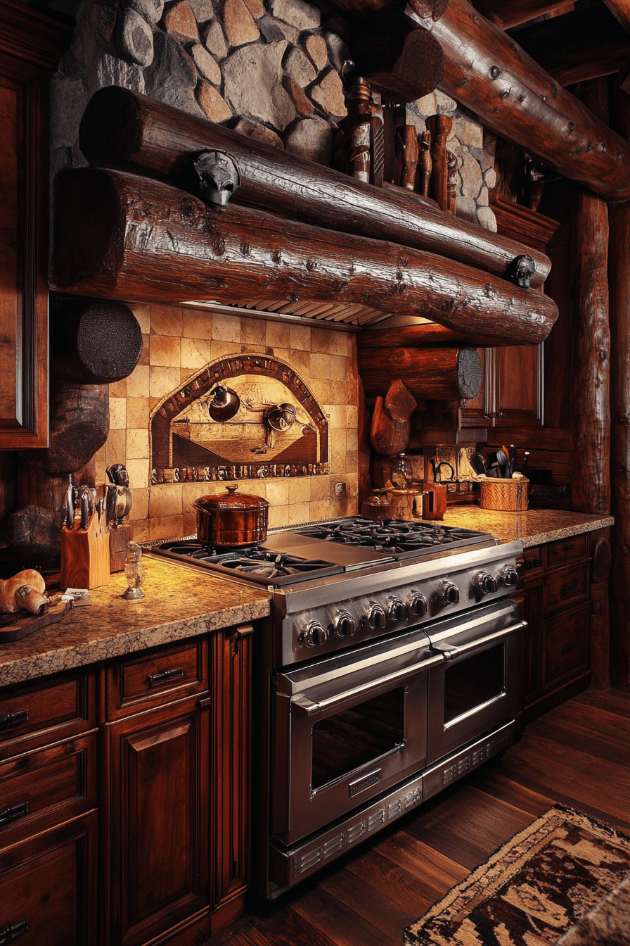 24. Artisan Timber Kitchen (Log House Kitchen Ideas) - Log House Kitchen Ideas