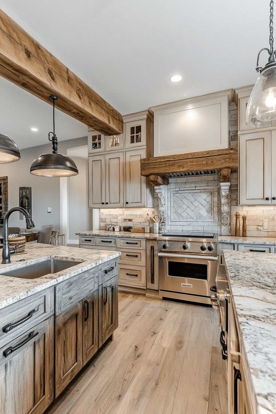 25. Prairie Rustic (Log House Kitchen Ideas) - Log House Kitchen Ideas