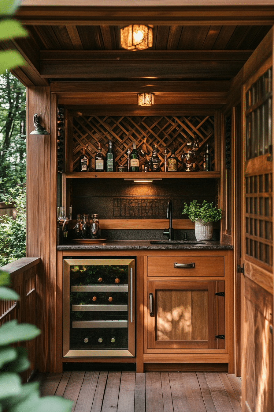27. Woodland Craftsman Kitchen (Log House Kitchen Ideas) - Log House Kitchen Ideas