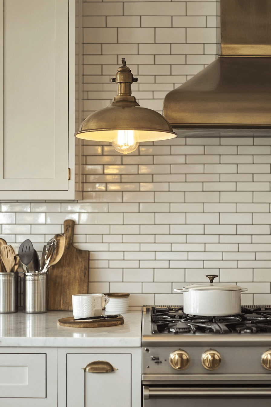 3. Vintage Brass Charm (Kitchen Lamp Ideas) - Kitchen Lamp Ideas