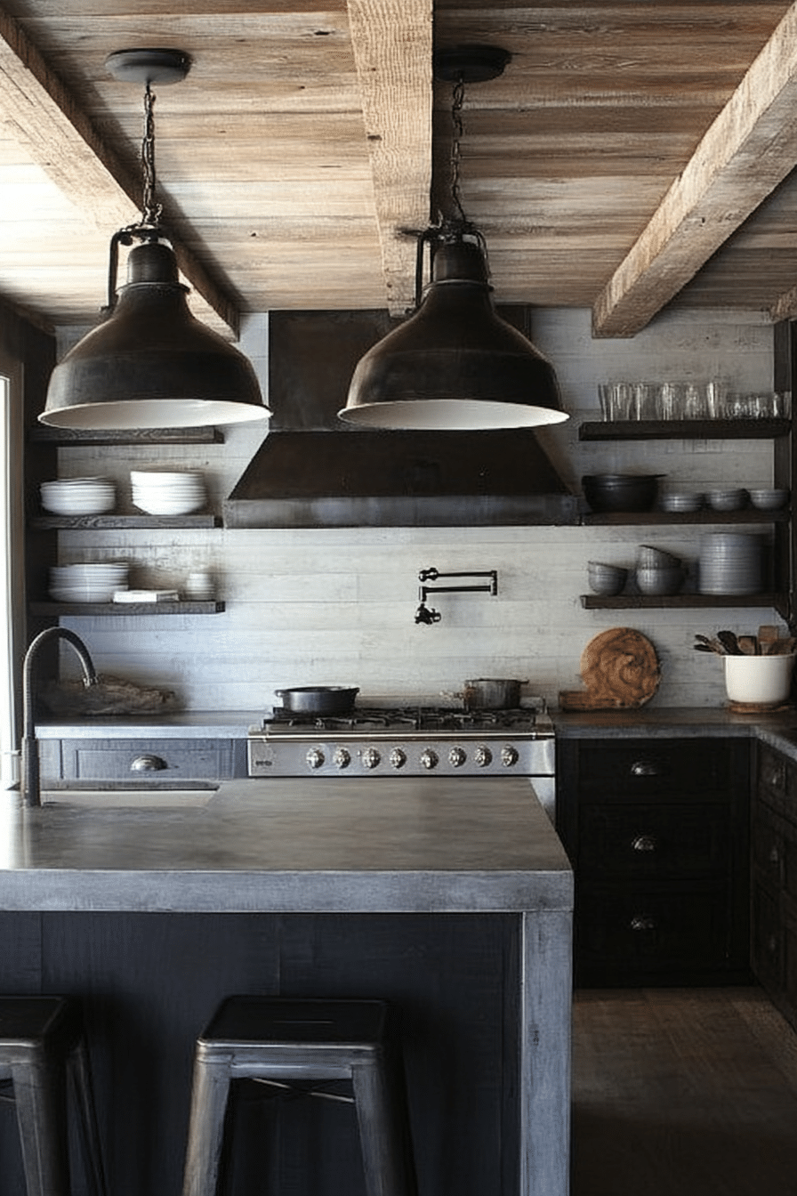4. Industrial Steel Pendant (Kitchen Lamp Ideas) - Kitchen Lamp Ideas