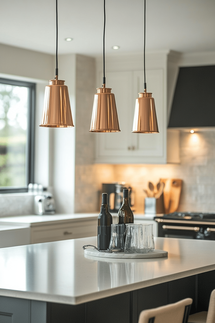 9. Contemporary Copper Cylinder (Kitchen Lamp Ideas) - Kitchen Lamp Ideas